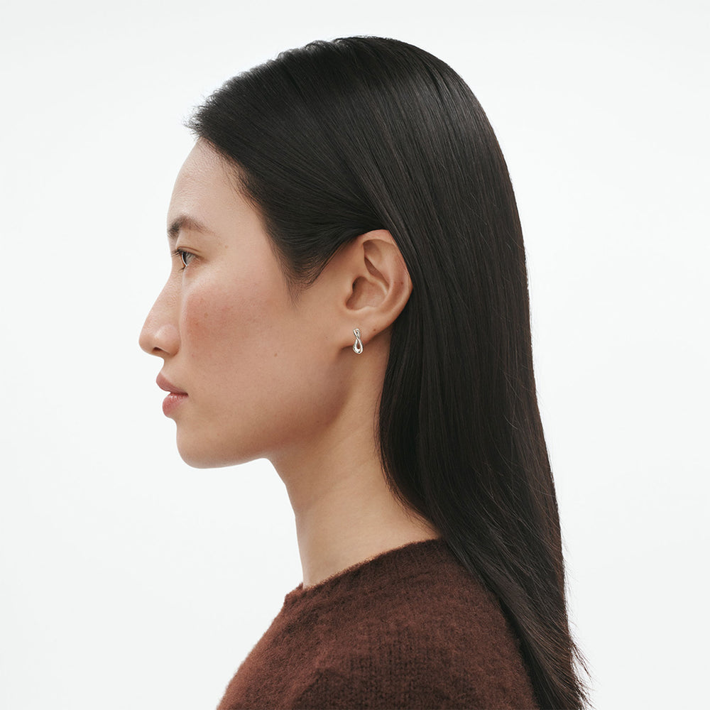 Infinity Silver Stud Earrings