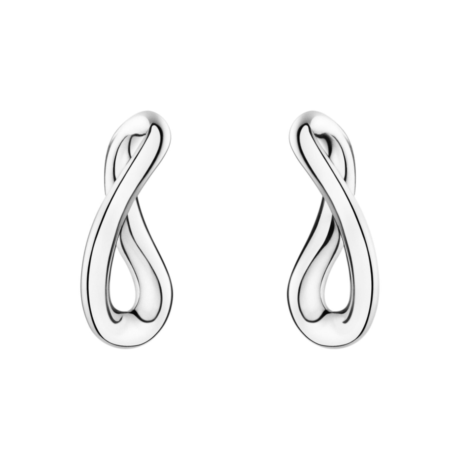 Infinity Silver Stud Earrings