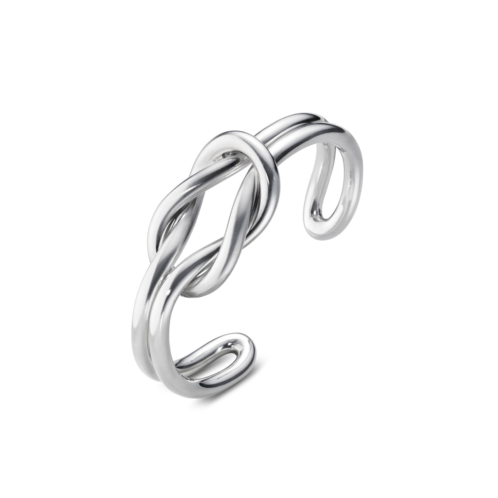 Love Knot Silver Double Bangle