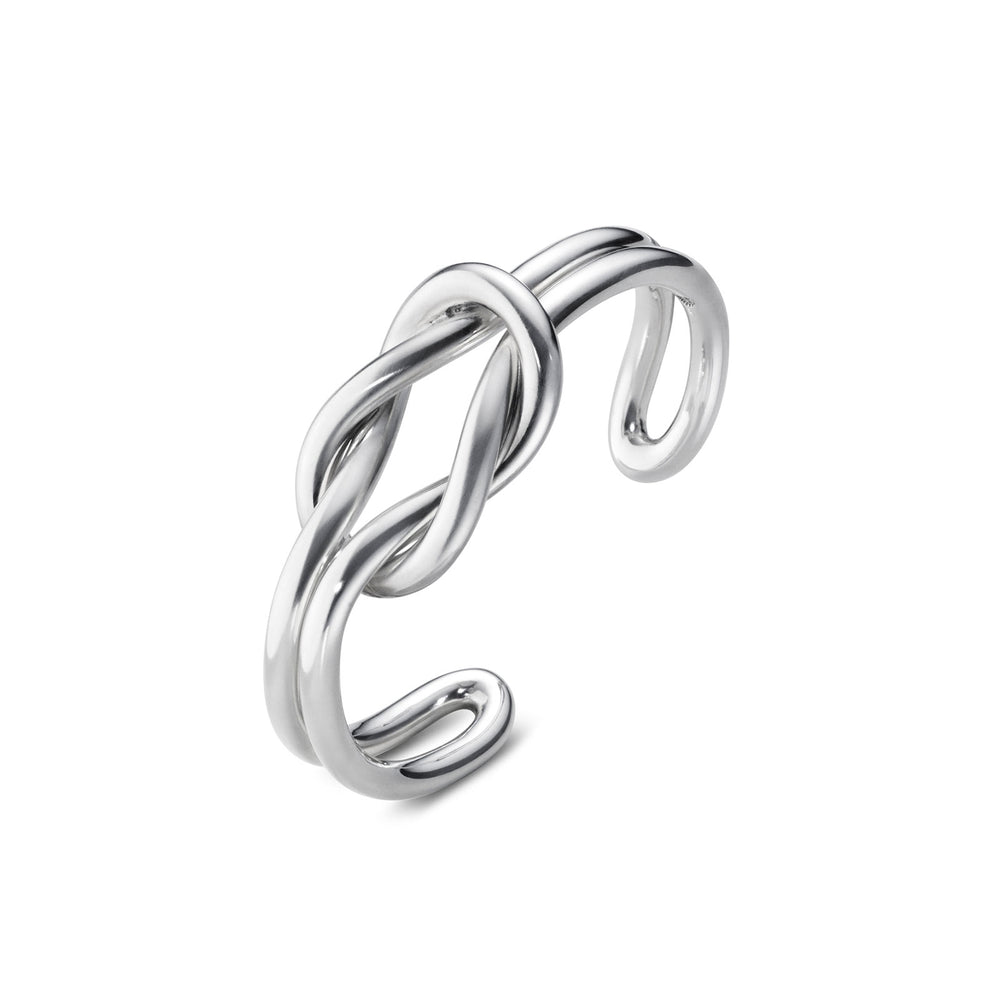 Love Knot Silver Double Bangle