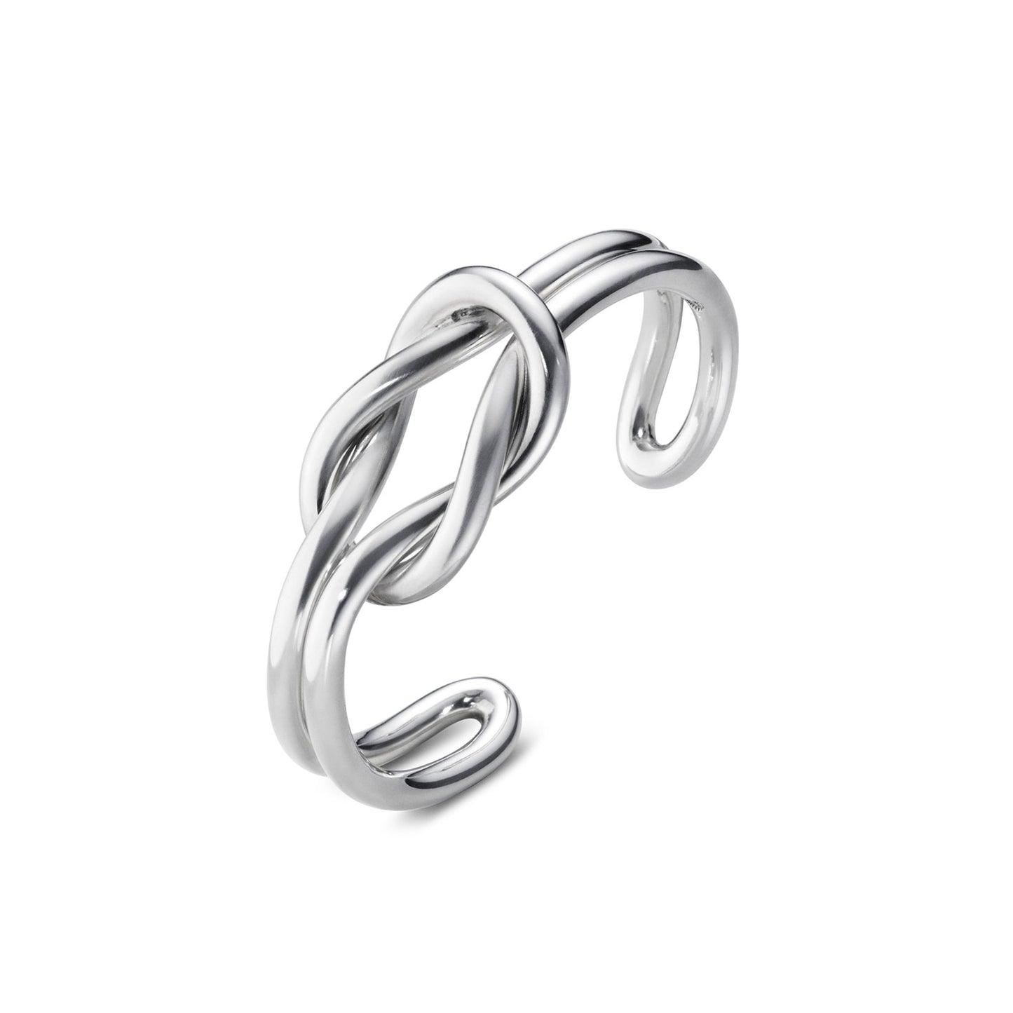 Love Knot Silver Double Bangle