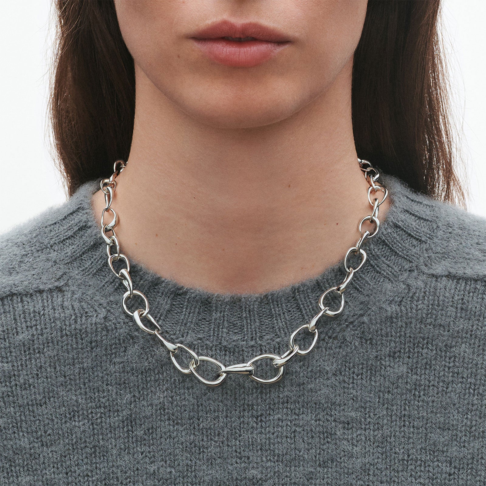 Offspring Silver Graduated Necklace