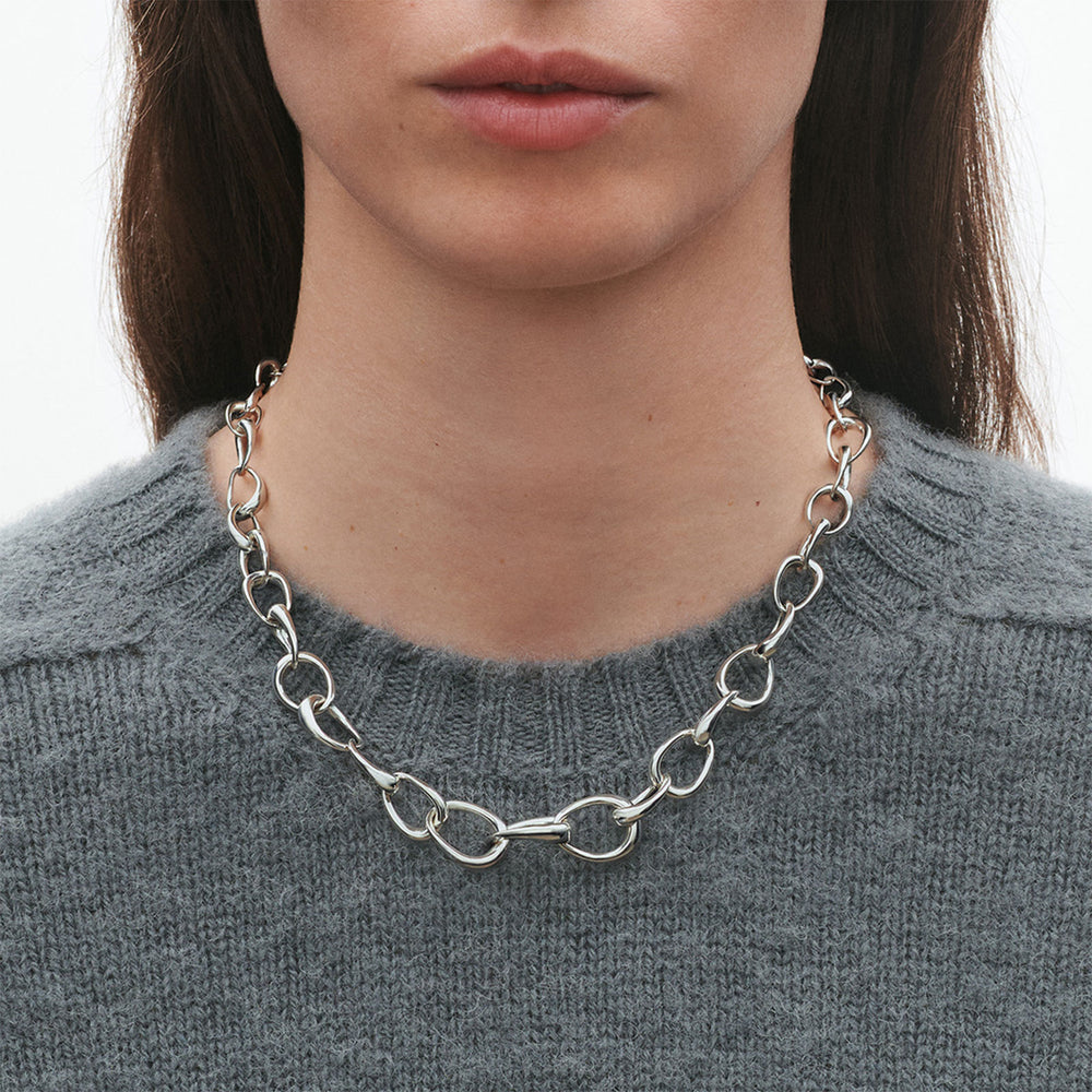 Offspring Silver Graduated Necklace