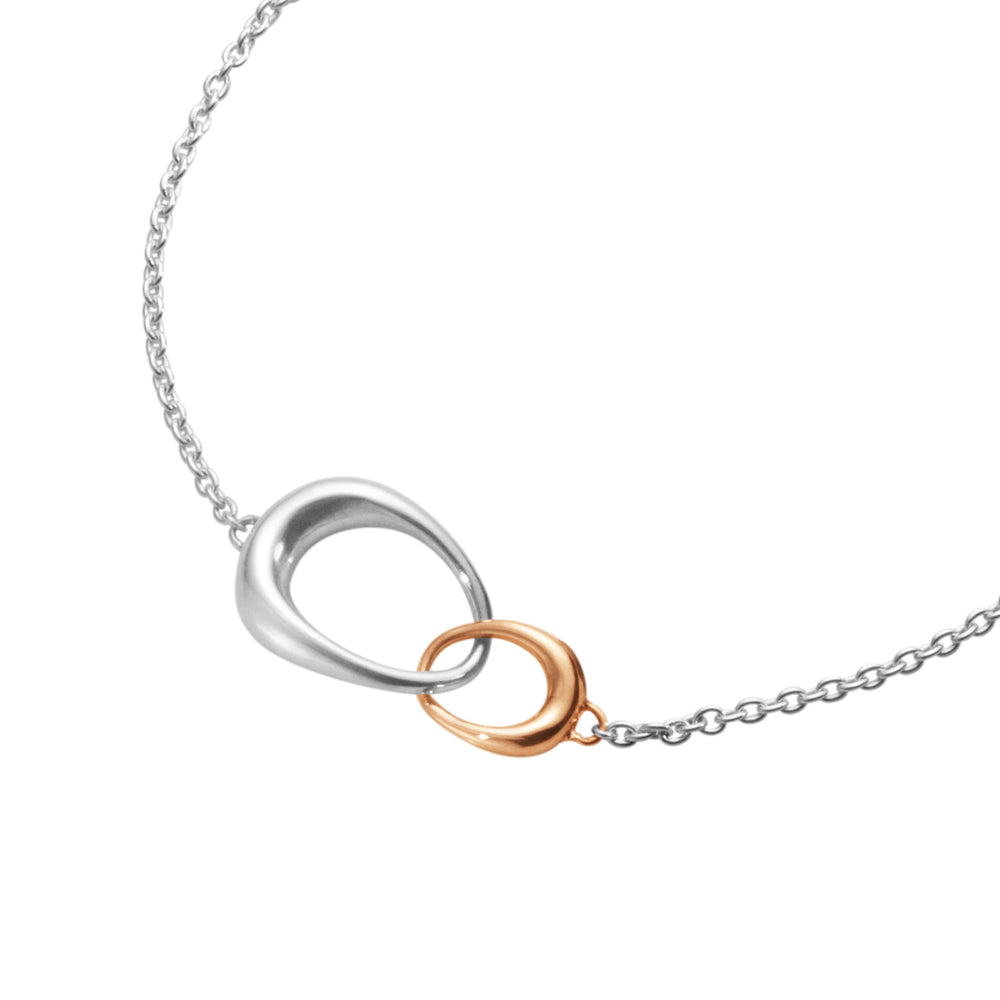Offspring Silver & 18ct Rose Gold Bracelet