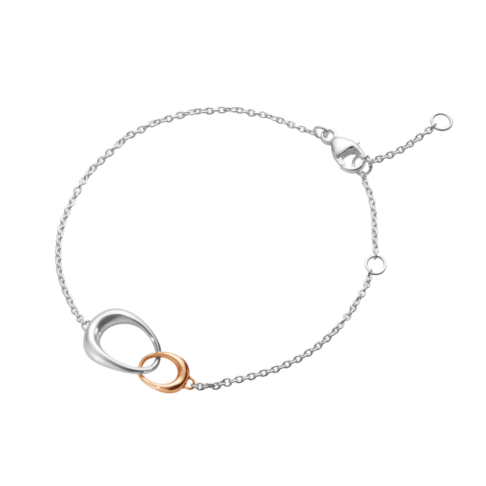 Offspring Silver & 18ct Rose Gold Bracelet