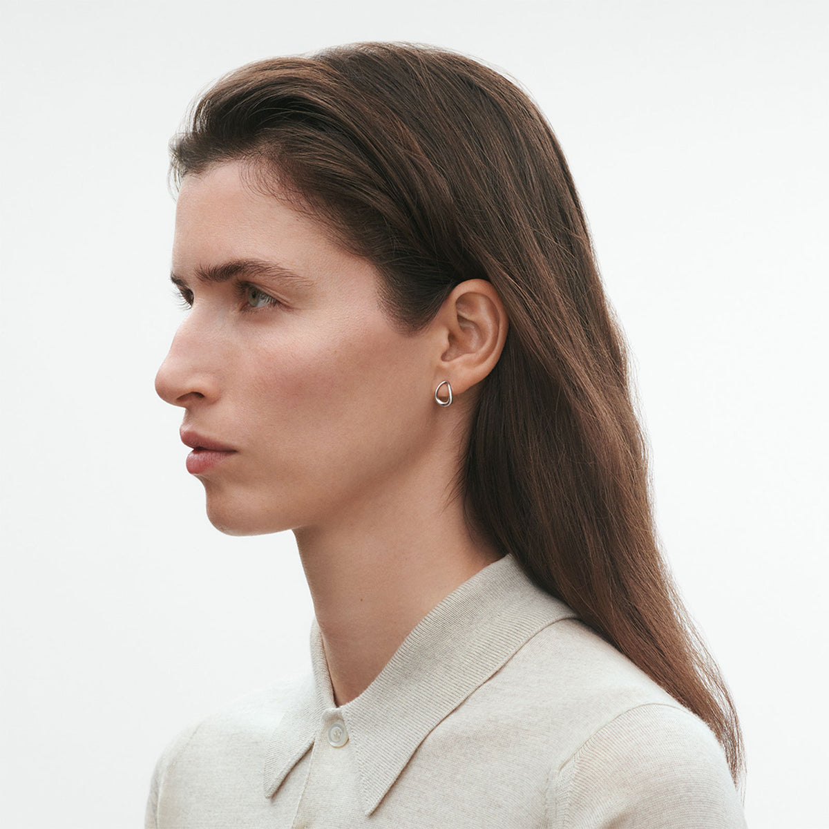 Offspring Silver Stud Earrings simple Pursuit