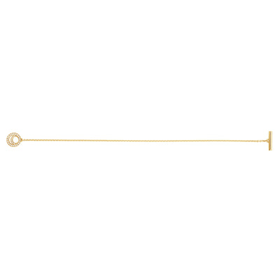Halo 18ct Yellow Gold Diamond T-Bar Bracelet simple Pursuit