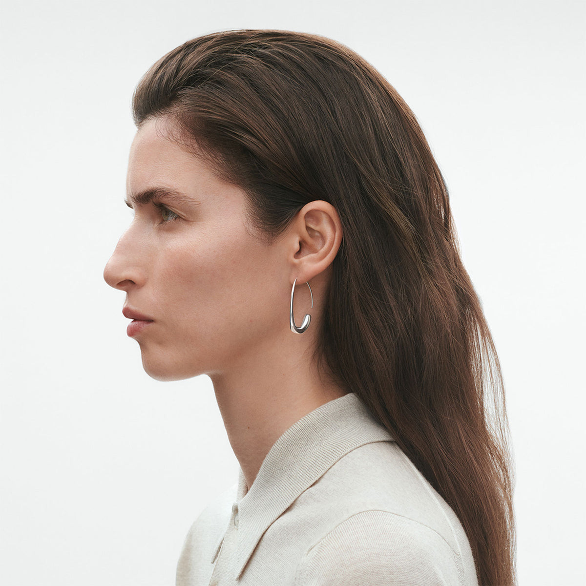 Offspring Silver Earhoops simple Pursuit