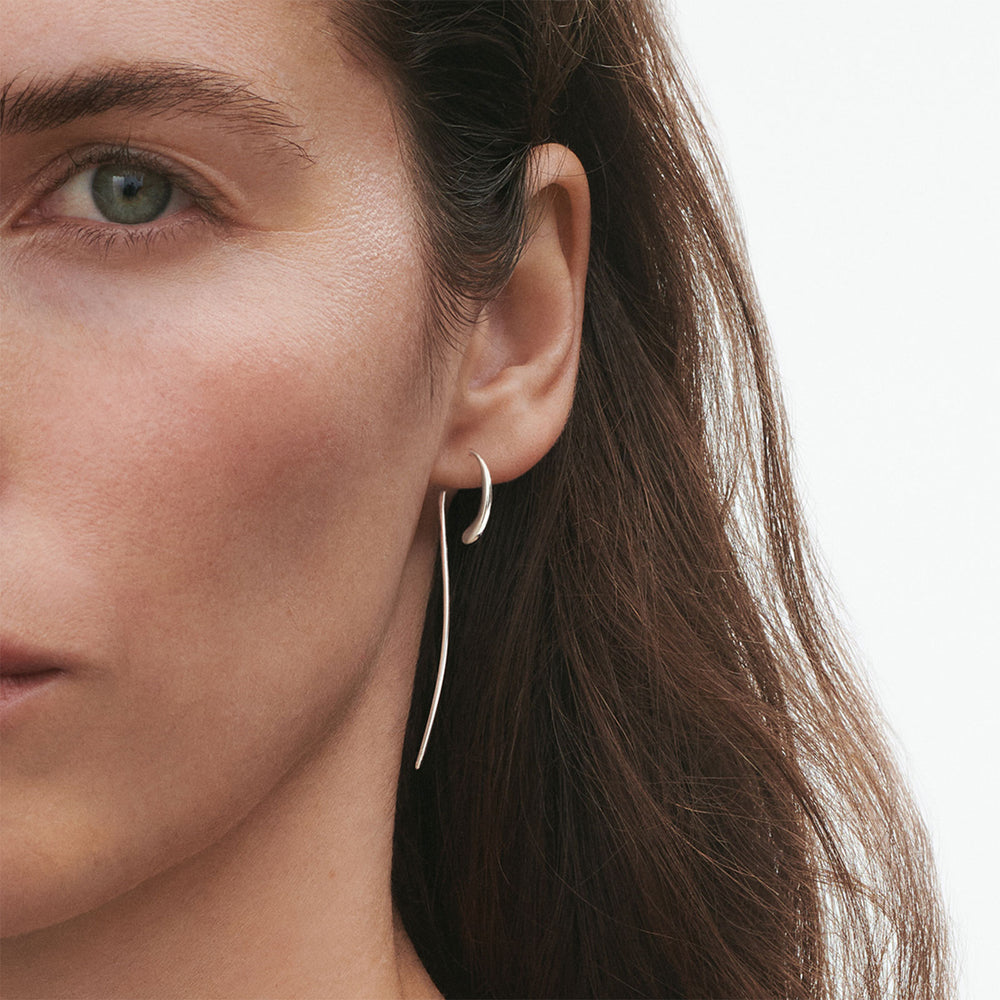 Mercy Silver Hook Earrings