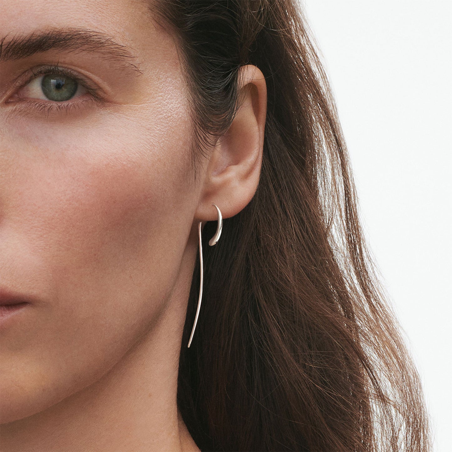 Mercy Silver Hook Earrings