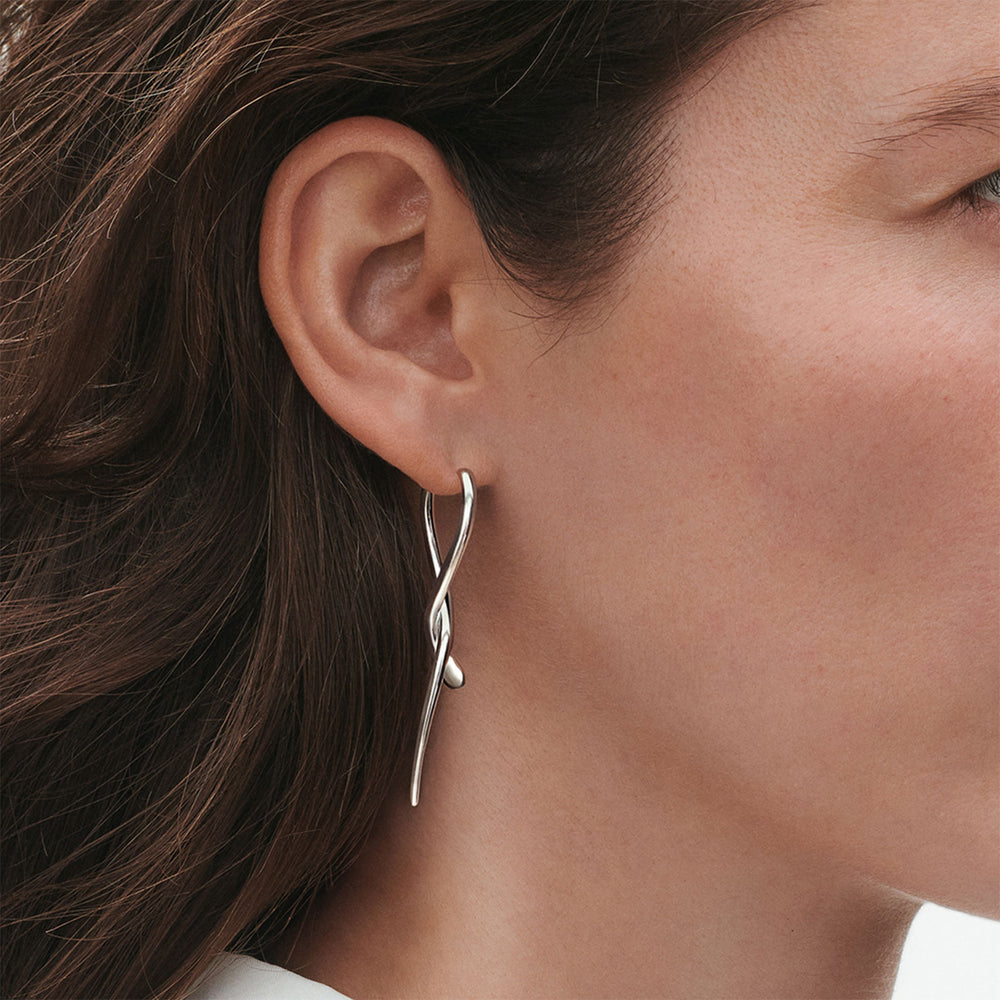 Mercy Silver Drop Earrings