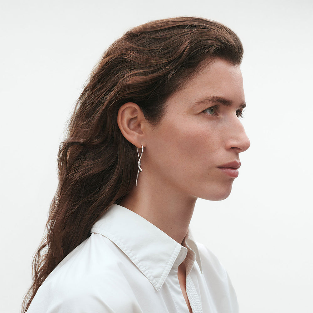 Mercy Silver Drop Earrings