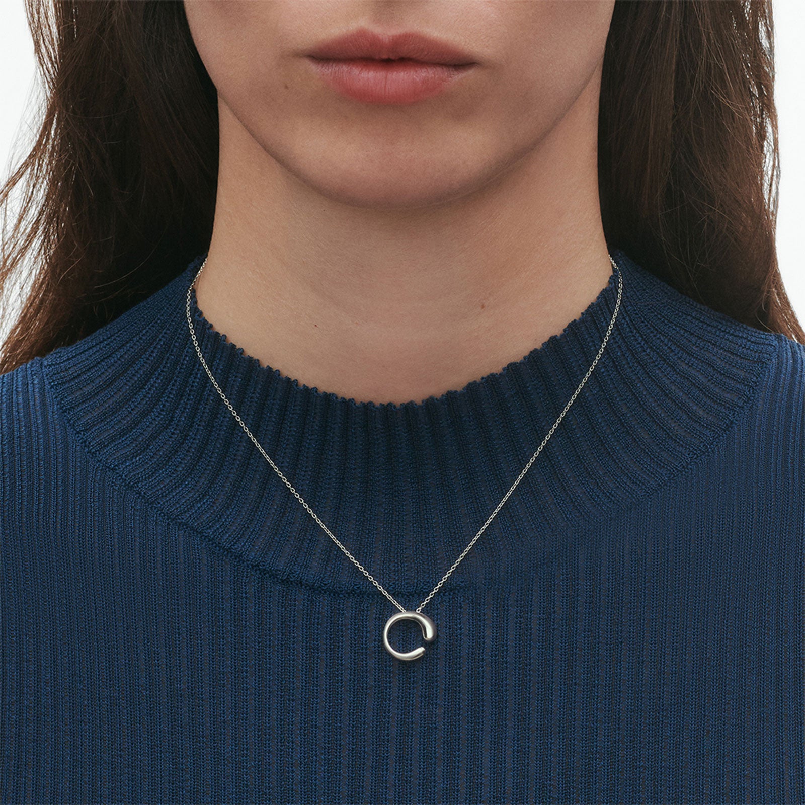 Mercy Silver Necklace with Pendant, Small