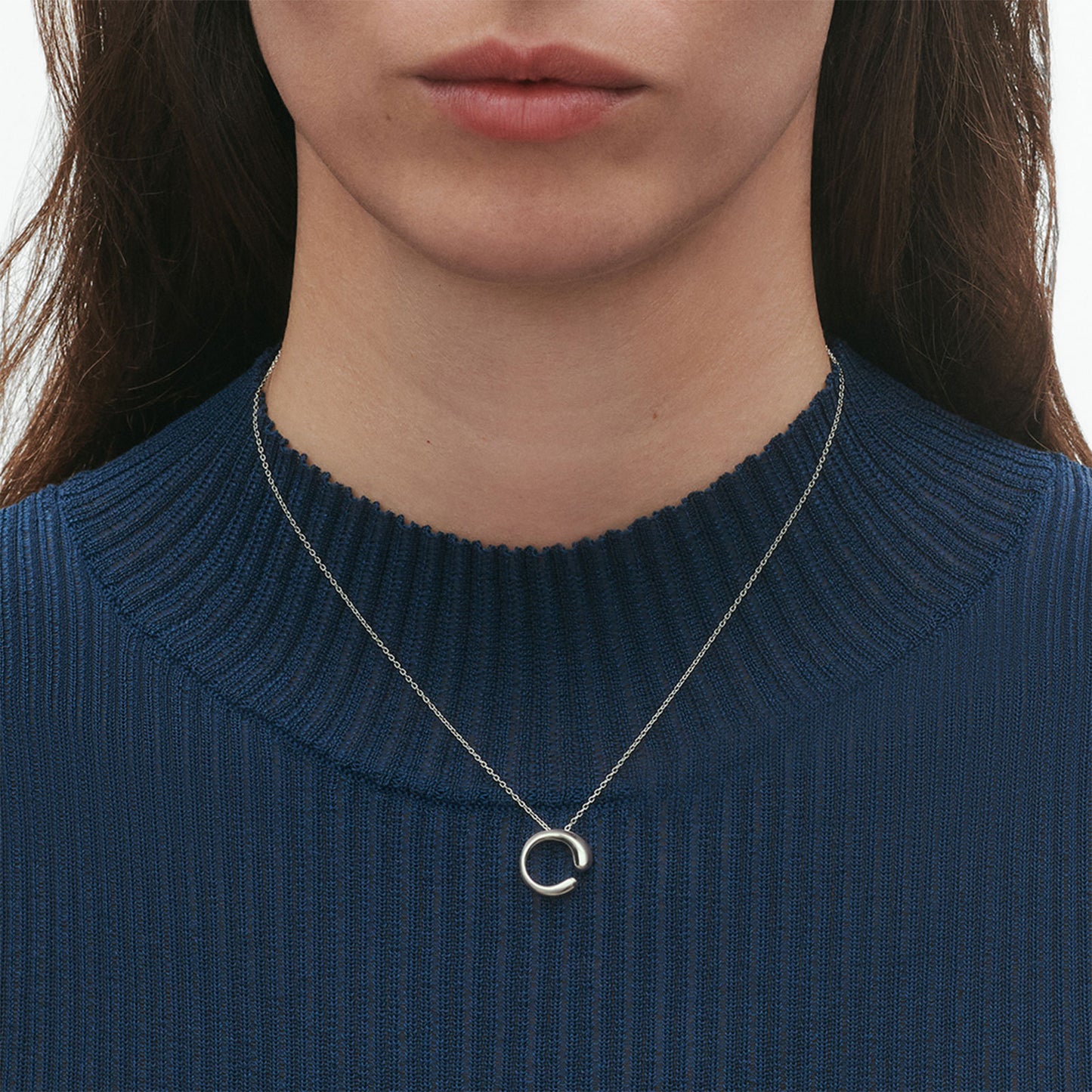 Mercy Silver Necklace with Pendant, Small