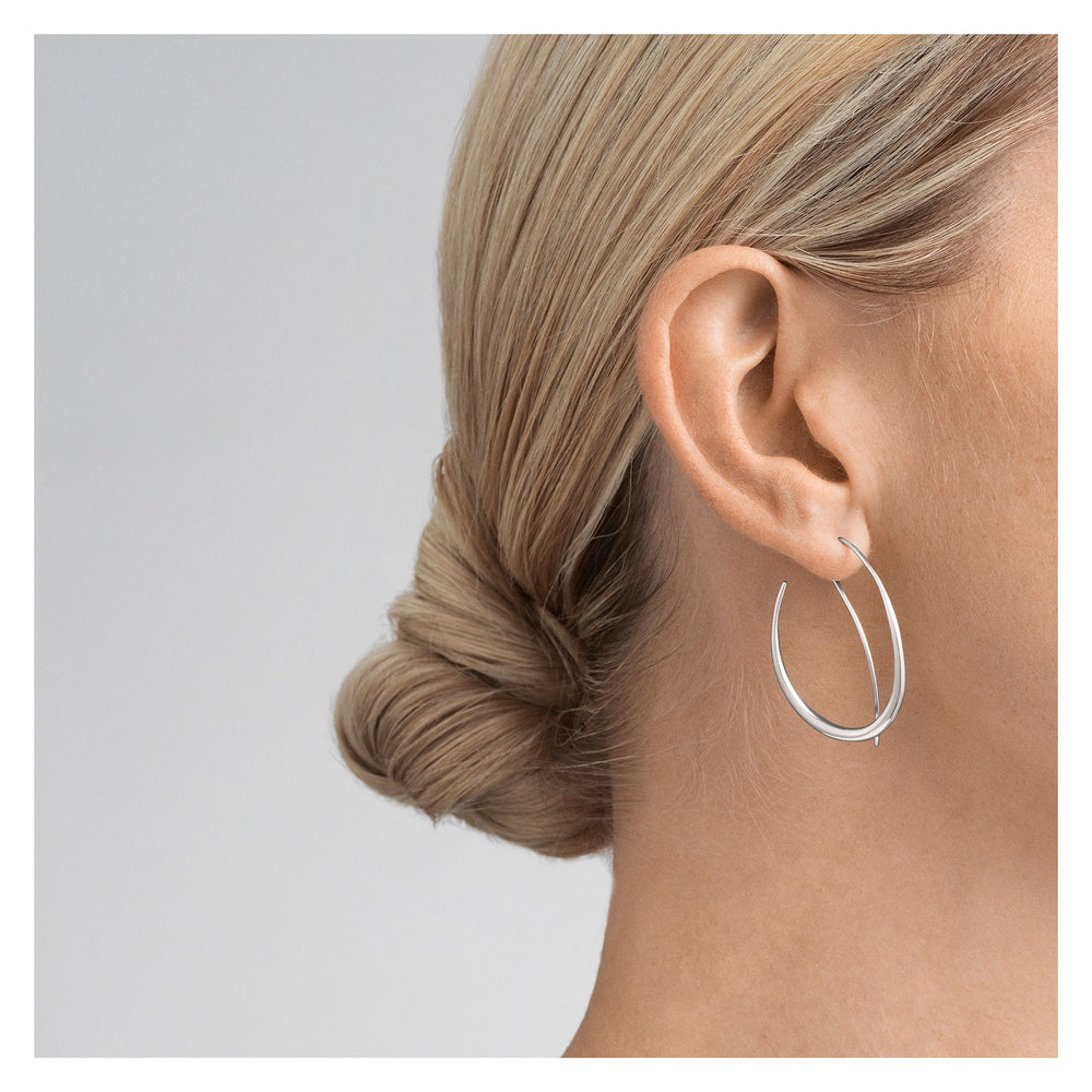 Offspring Silver Double Hoop Earrings