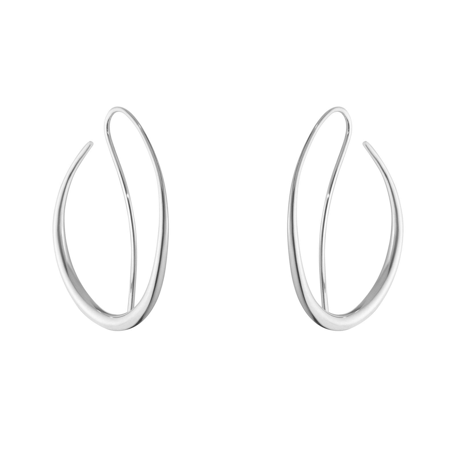 Offspring Silver Double Hoop Earrings