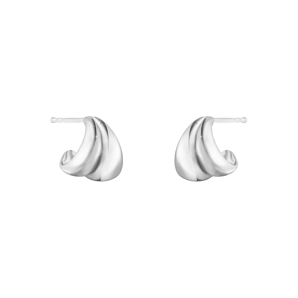 Curve Silver Hoop Earrings, Small