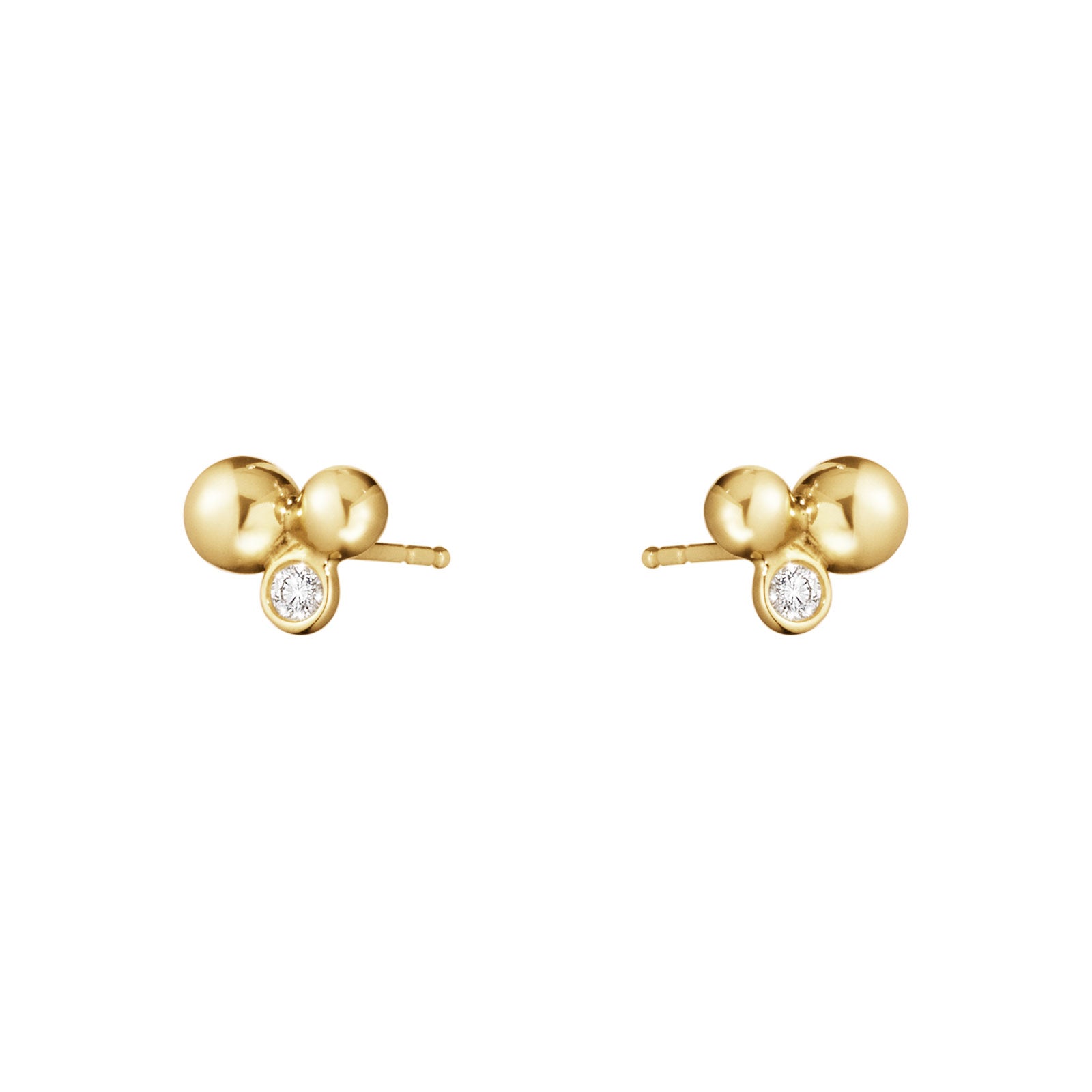 Moonlight Grapes 18ct Yellow Gold Diamond Stud Earrings simple Pursuit