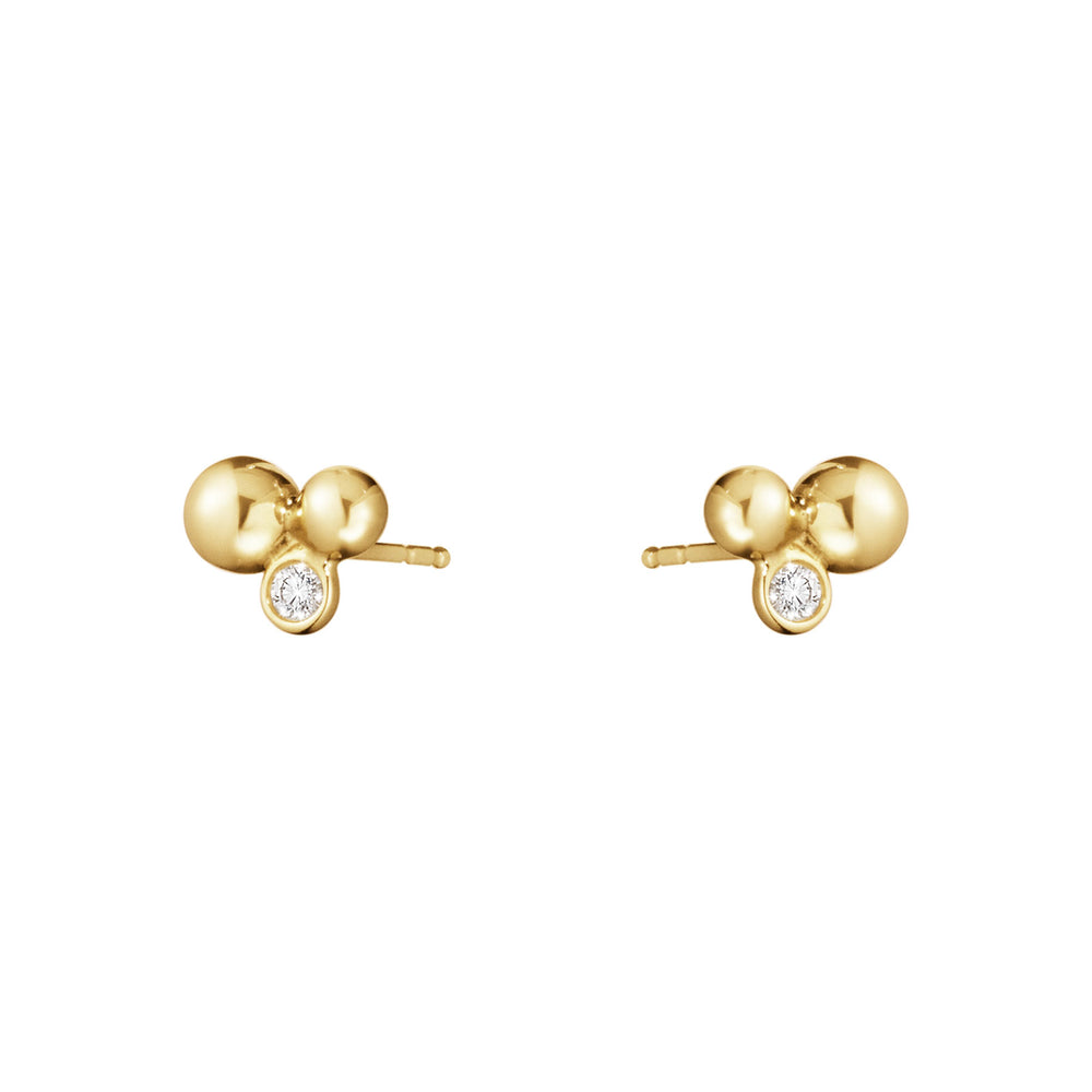 Moonlight Grapes 18ct Yellow Gold Diamond Stud Earrings simple Pursuit