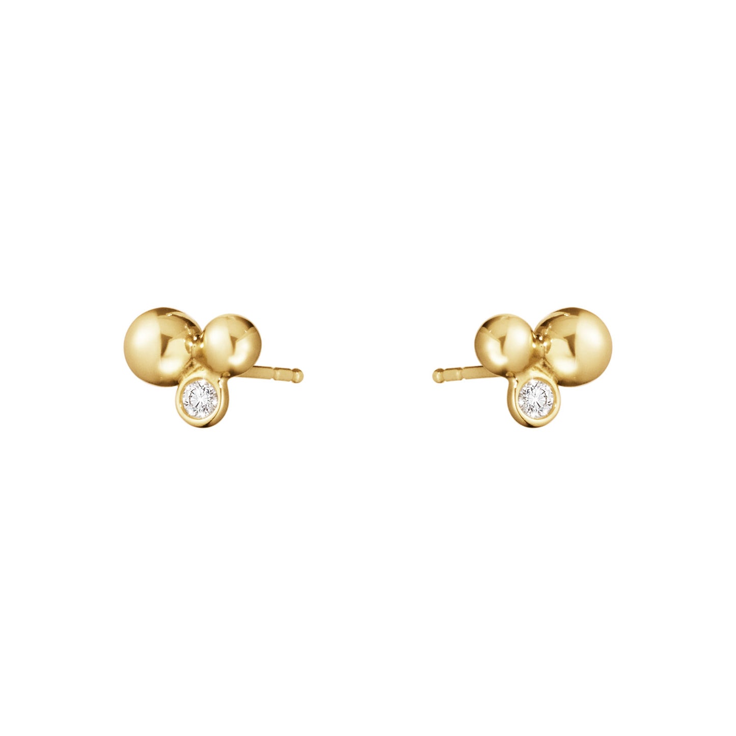 Moonlight Grapes 18ct Yellow Gold Diamond Stud Earrings simple Pursuit