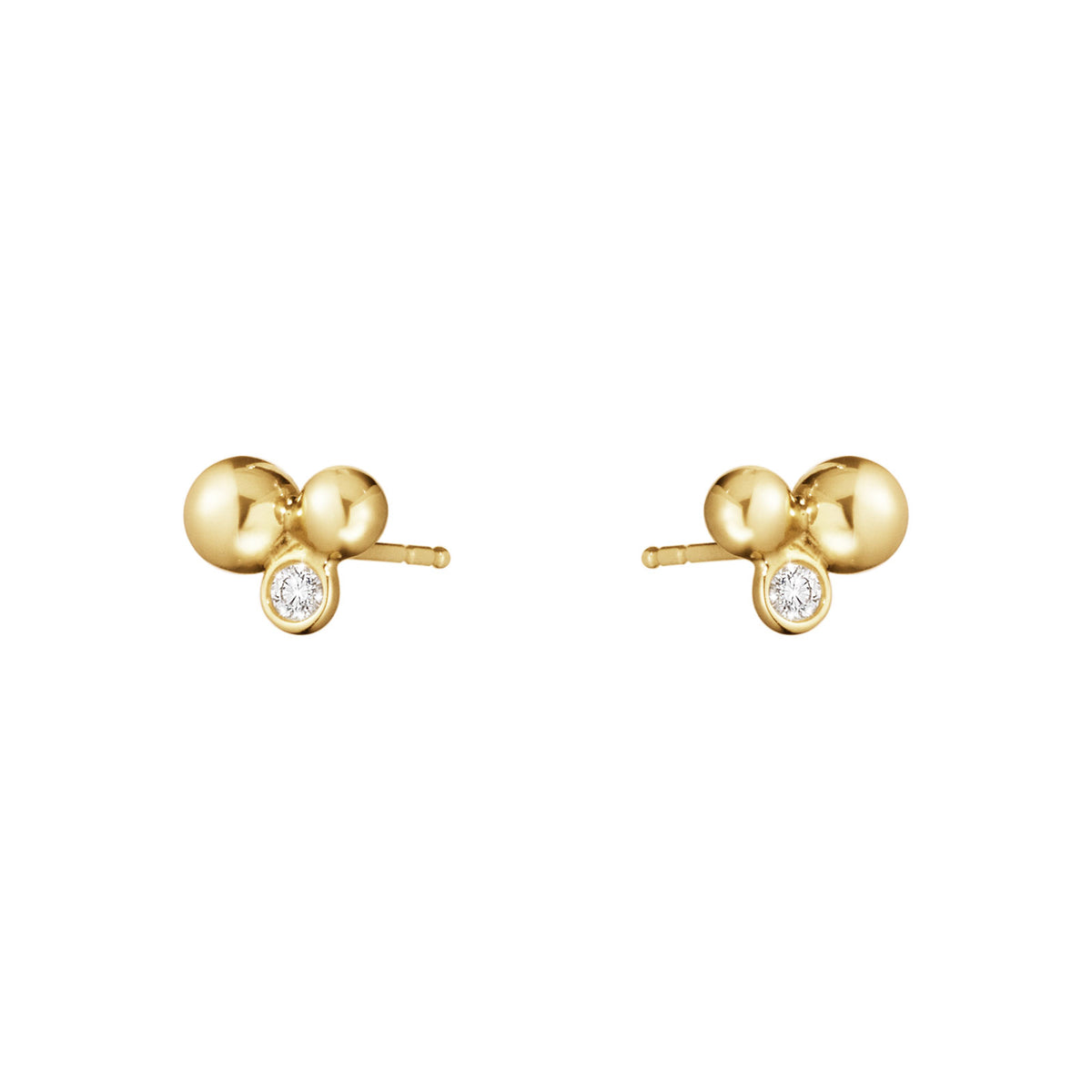 Moonlight Grapes 18ct Yellow Gold Diamond Stud Earrings simple Pursuit