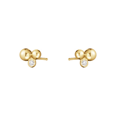 Moonlight Grapes 18ct Yellow Gold Diamond Stud Earrings simple Pursuit