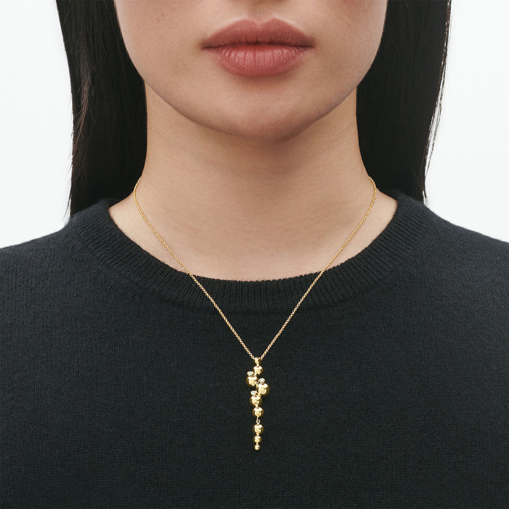 Moonlight Grapes 18ct Yellow Gold Diamond Necklace with Pendant simple Pursuit
