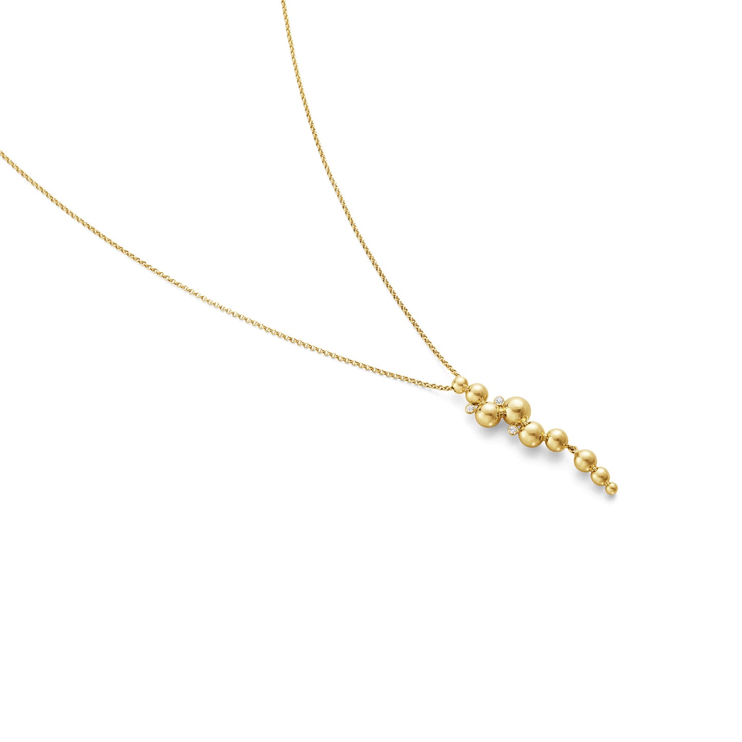 Moonlight Grapes 18ct Yellow Gold Diamond Necklace with Pendant simple Pursuit