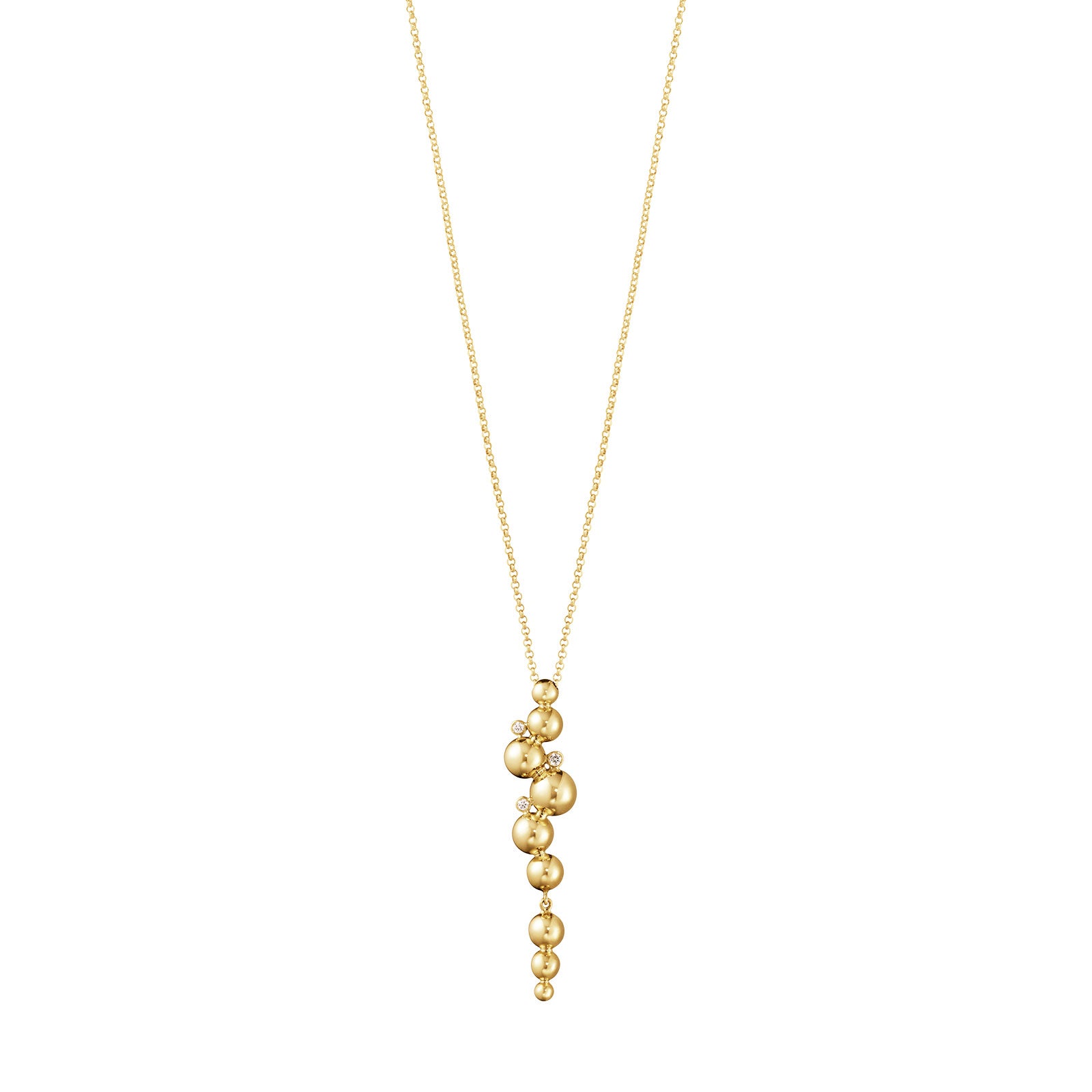 Moonlight Grapes 18ct Yellow Gold Diamond Necklace with Pendant simple Pursuit
