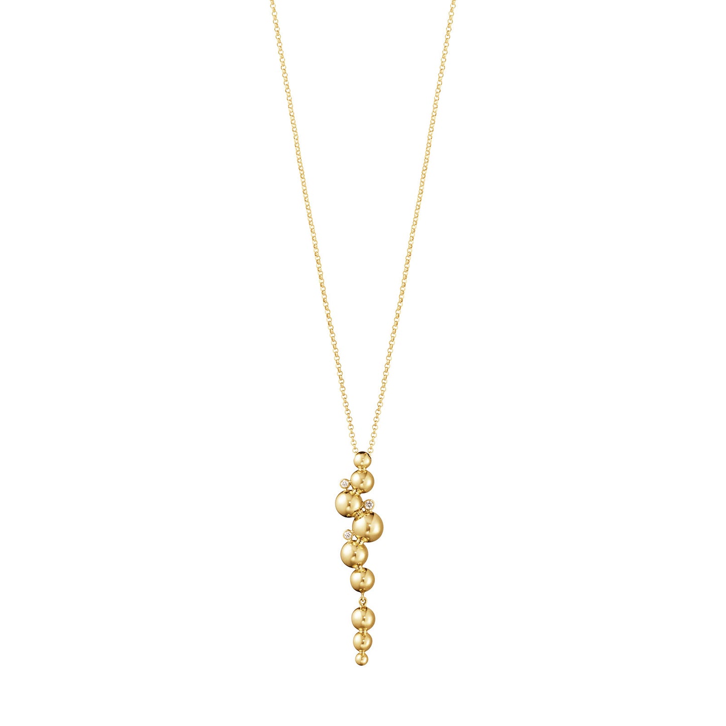 Moonlight Grapes 18ct Yellow Gold Diamond Necklace with Pendant simple Pursuit