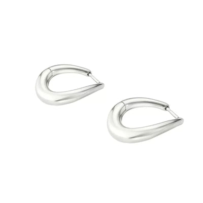 Offspring Silver Earhoops, Medium simple Pursuit
