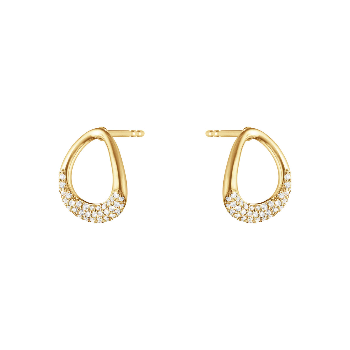 Offspring 18ct Yellow Gold Diamond Stud Earrings simple Pursuit