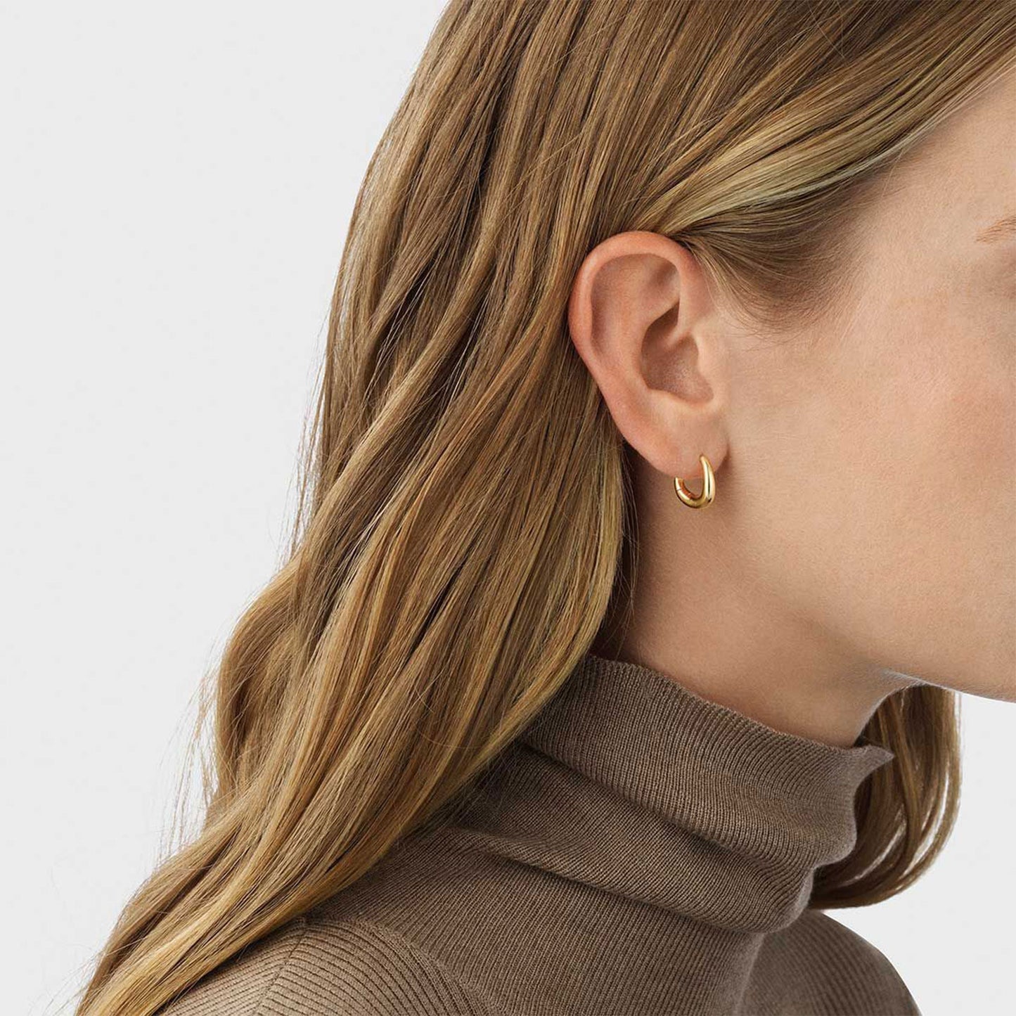 Offspring 18ct Yellow Gold Hoop Earrings simple Pursuit