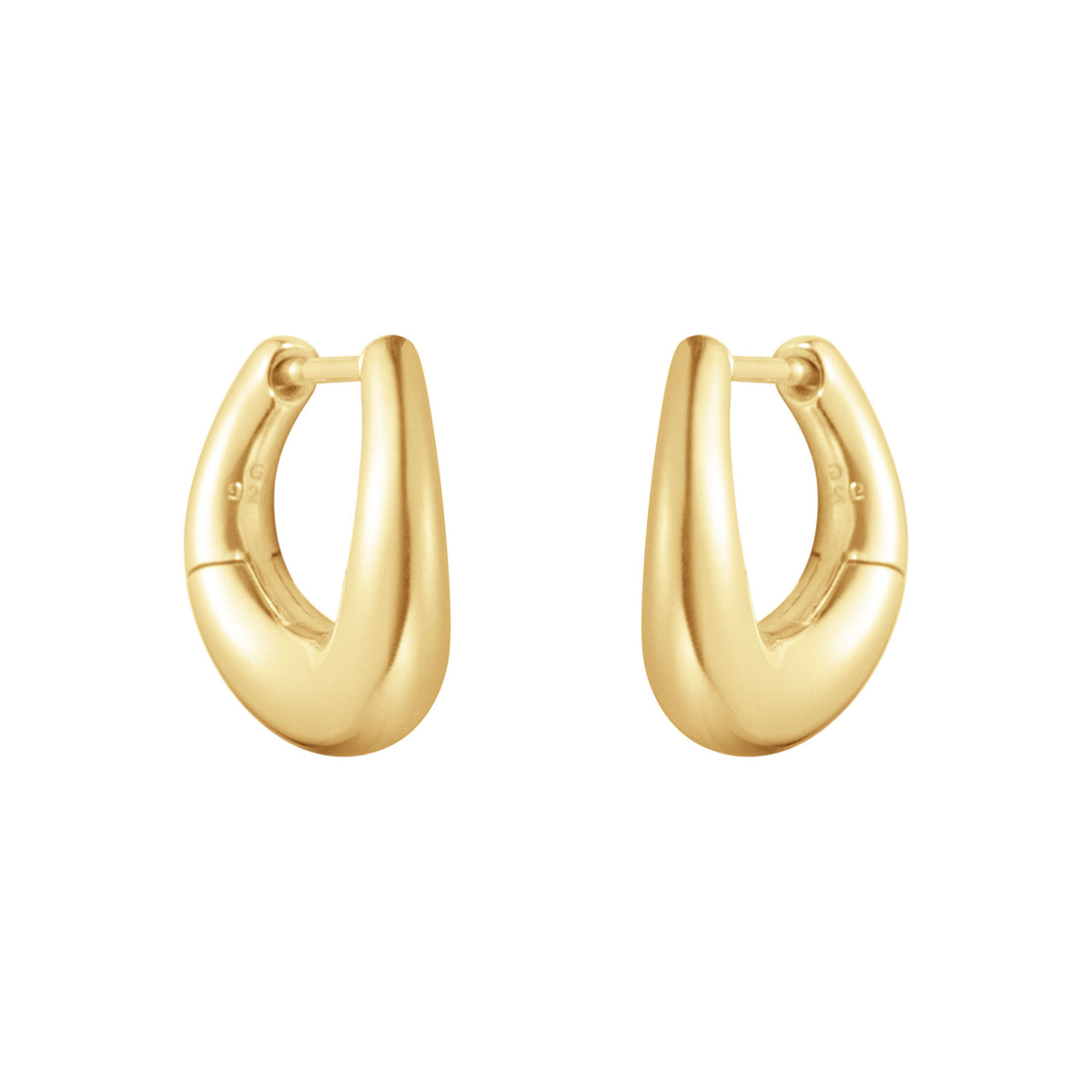 Offspring 18ct Yellow Gold Hoop Earrings, Small simple Pursuit