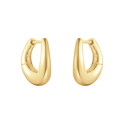 Offspring 18ct Yellow Gold Hoop Earrings, Small simple Pursuit