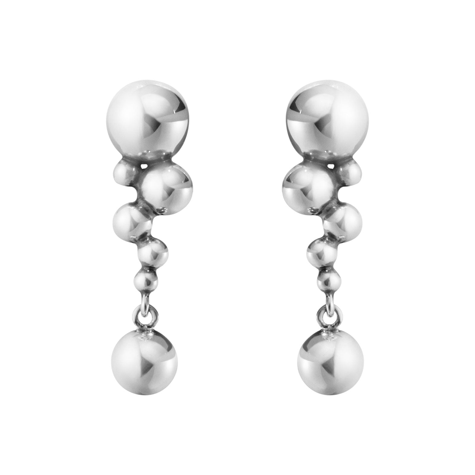 Moonlight Grapes Silver Drop Earrings, Small