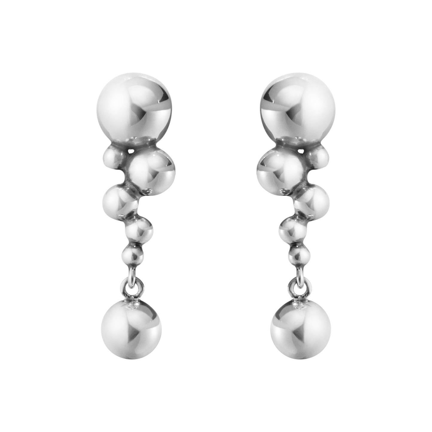 Moonlight Grapes Silver Drop Earrings, Small