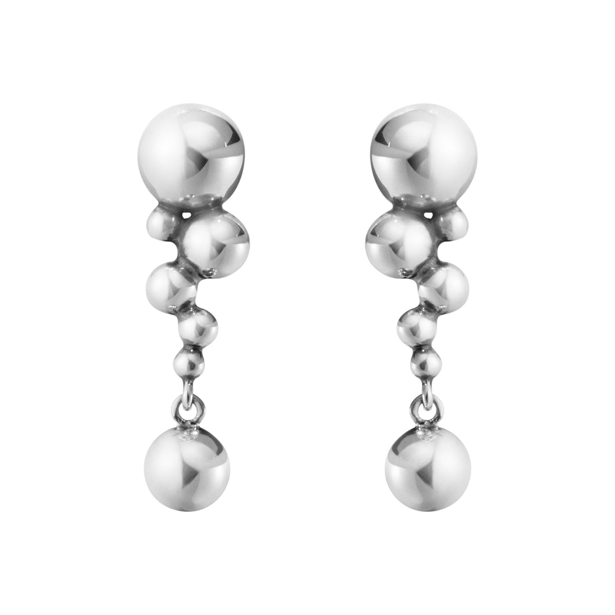 Moonlight Grapes Silver Drop Earrings, Small simple Pursuit