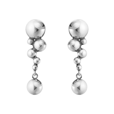 Moonlight Grapes Silver Drop Earrings, Small simple Pursuit