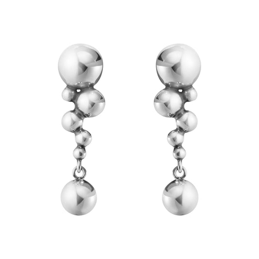 Moonlight Grapes Silver Drop Earrings, Small simple Pursuit