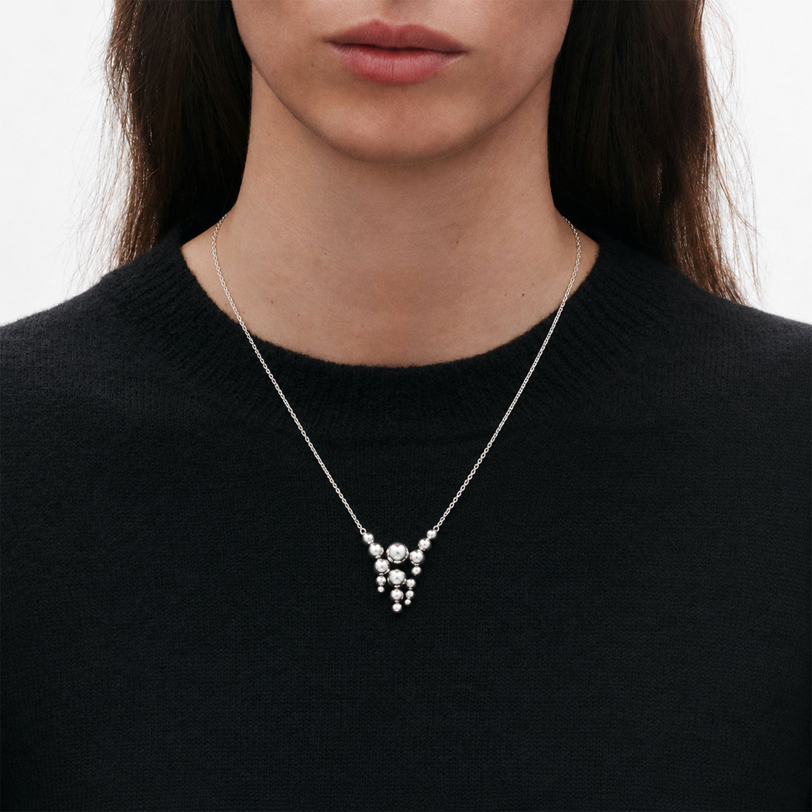 Moonlight Grapes Silver Chandelier Pendant