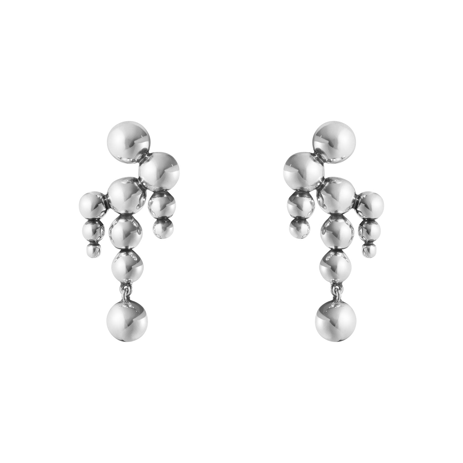 Moonlight Grapes Silver Chandelier Earrings