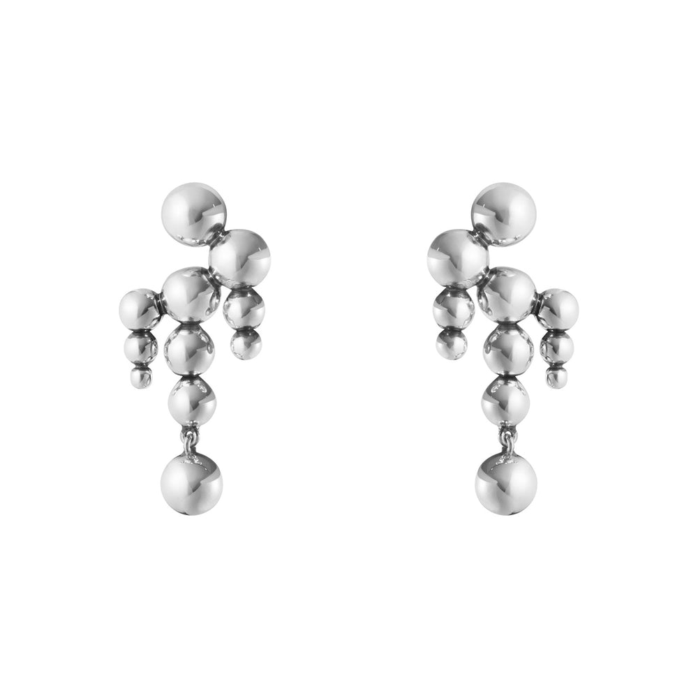 Moonlight Grapes Silver Chandelier Earrings
