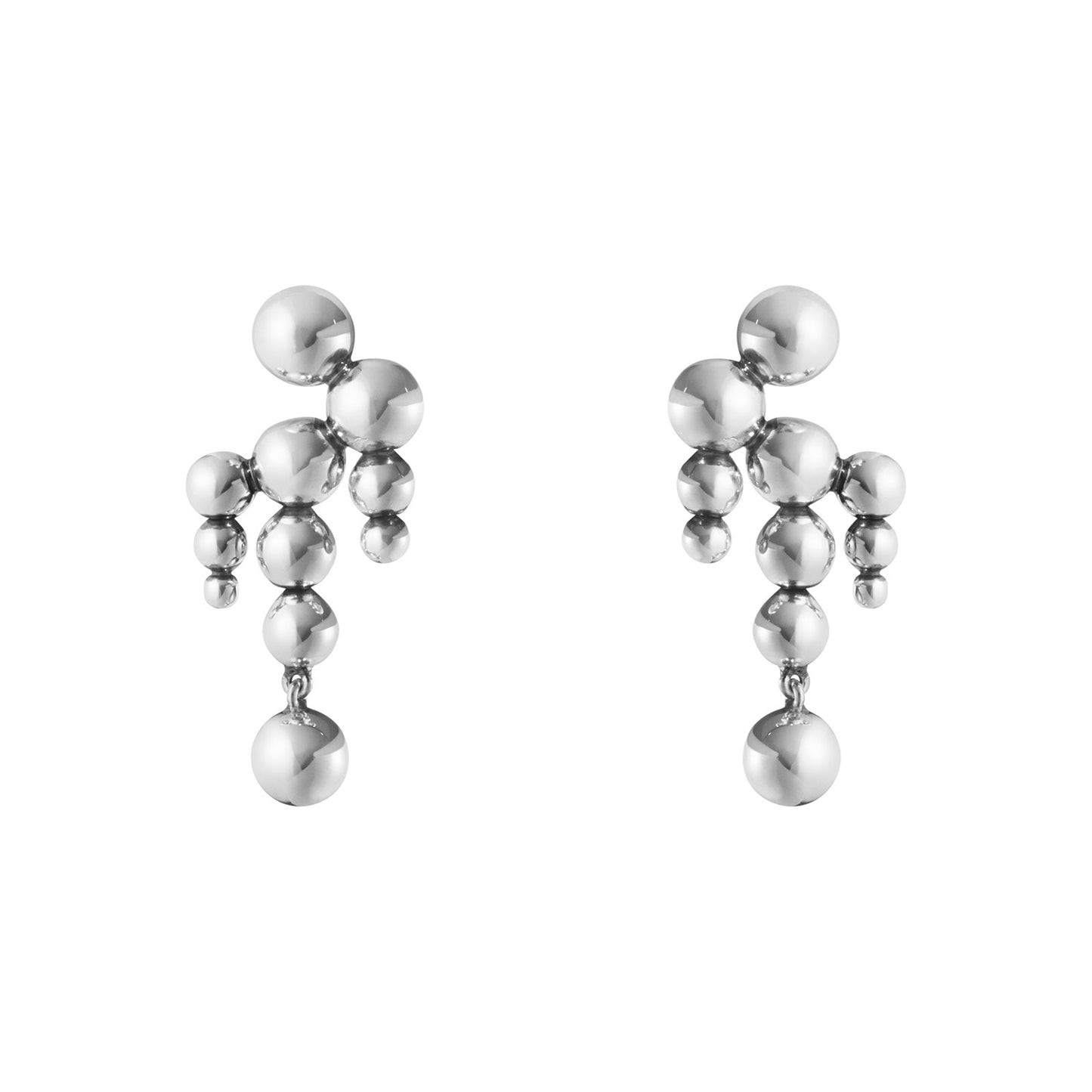 Moonlight Grapes Silver Chandelier Earrings