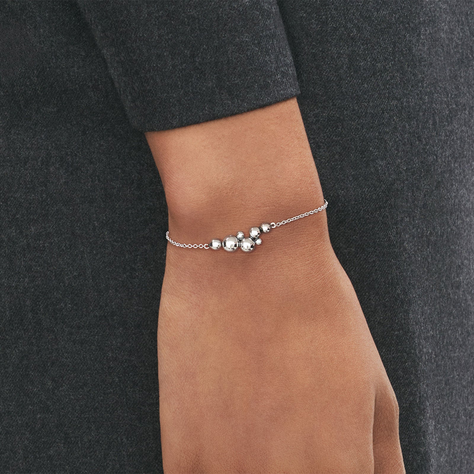 Moonlight Grapes Silver Chain Bracelet