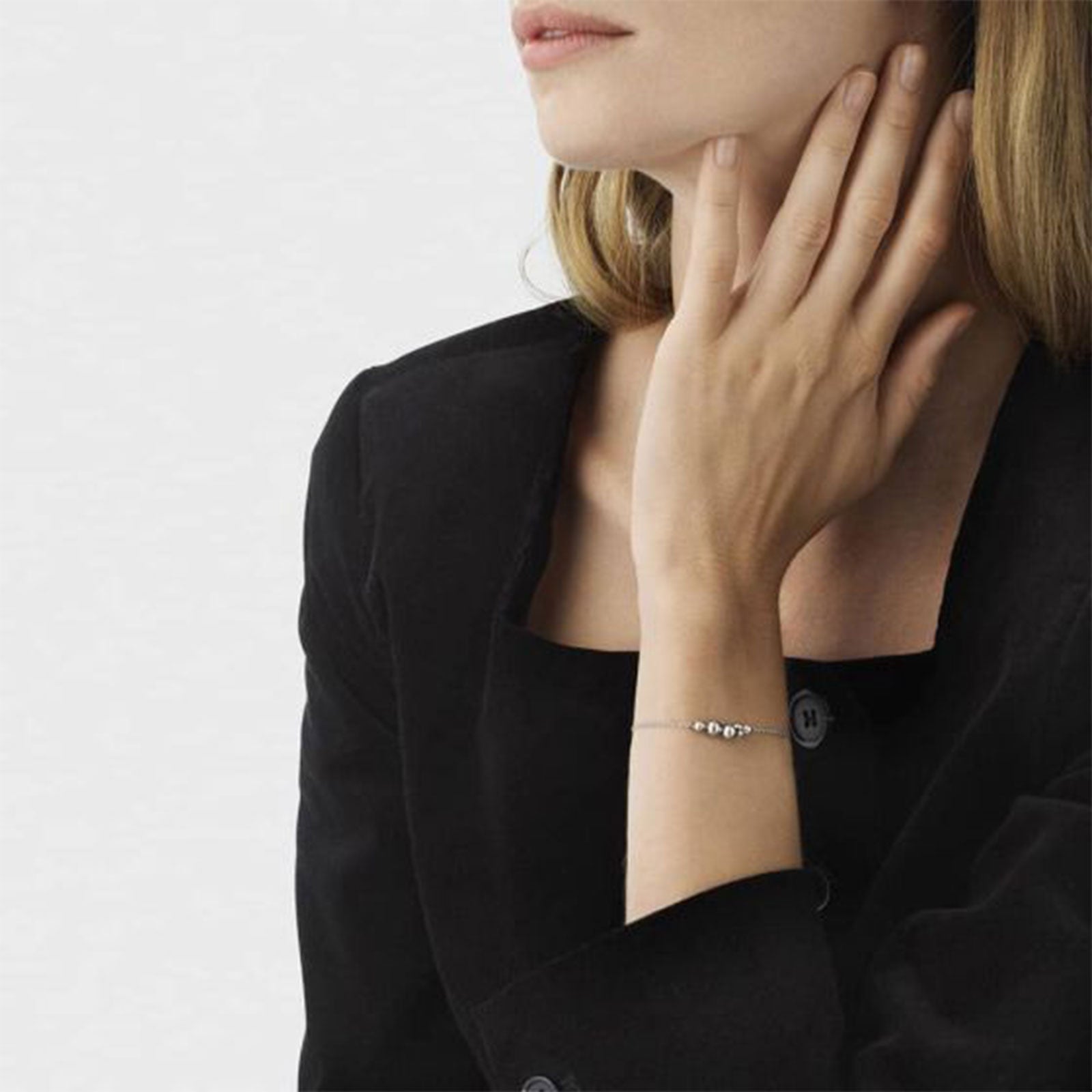Moonlight Grapes Silver Chain Bracelet