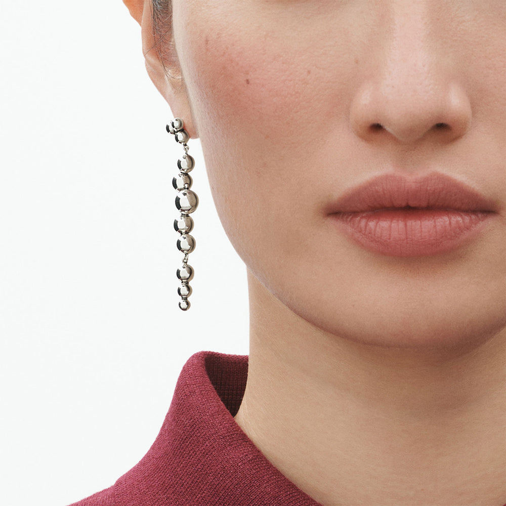 Moonlight Grapes Silver Drop Earrings