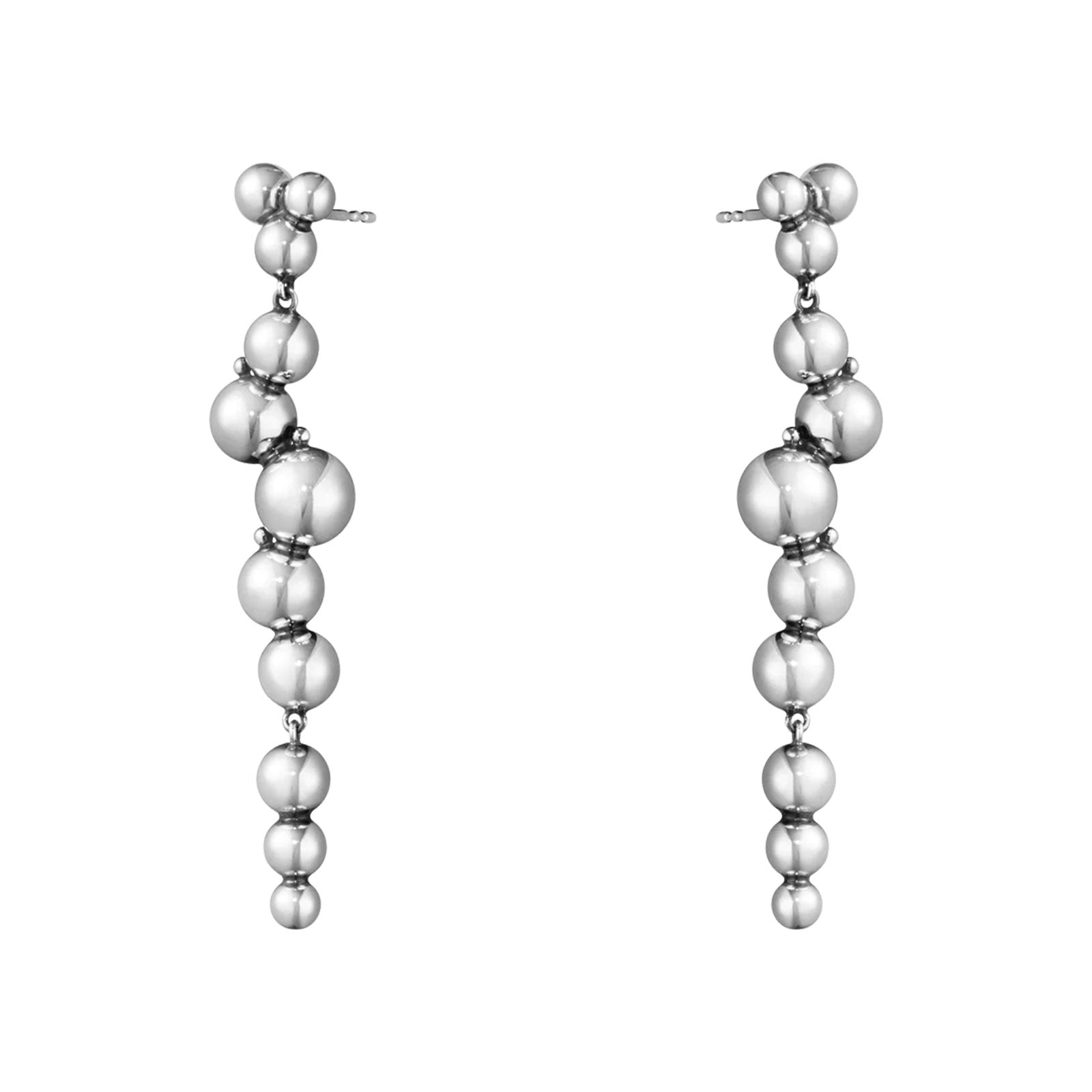 Moonlight Grapes Silver Drop Earrings
