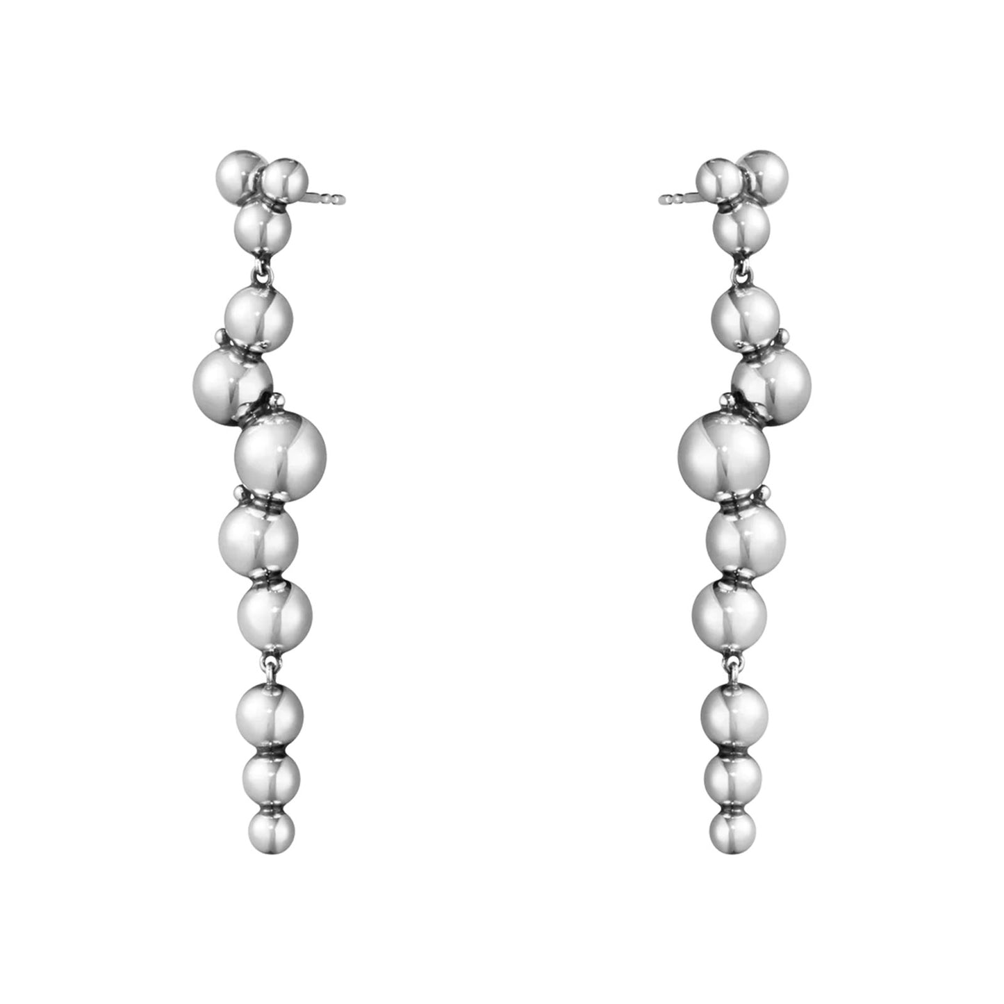 Moonlight Grapes Silver Drop Earrings