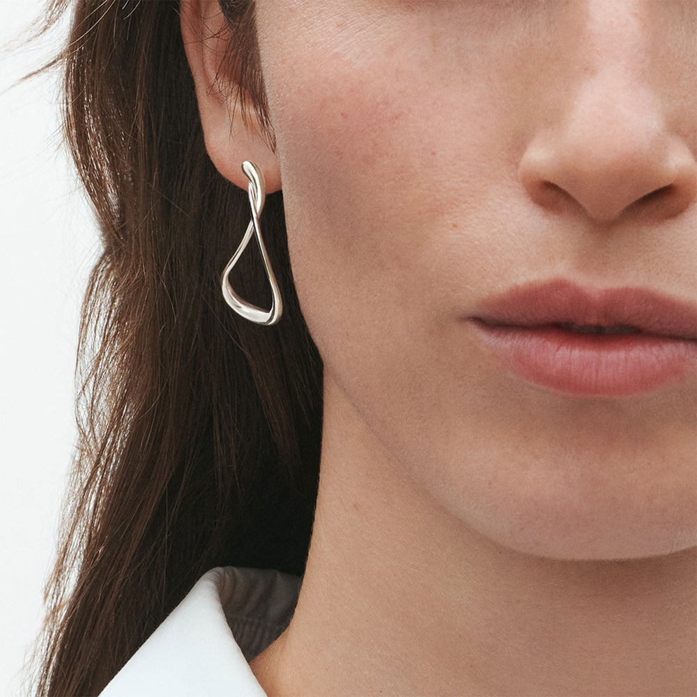 Mercy Silver Large Earhoops simple Pursuit
